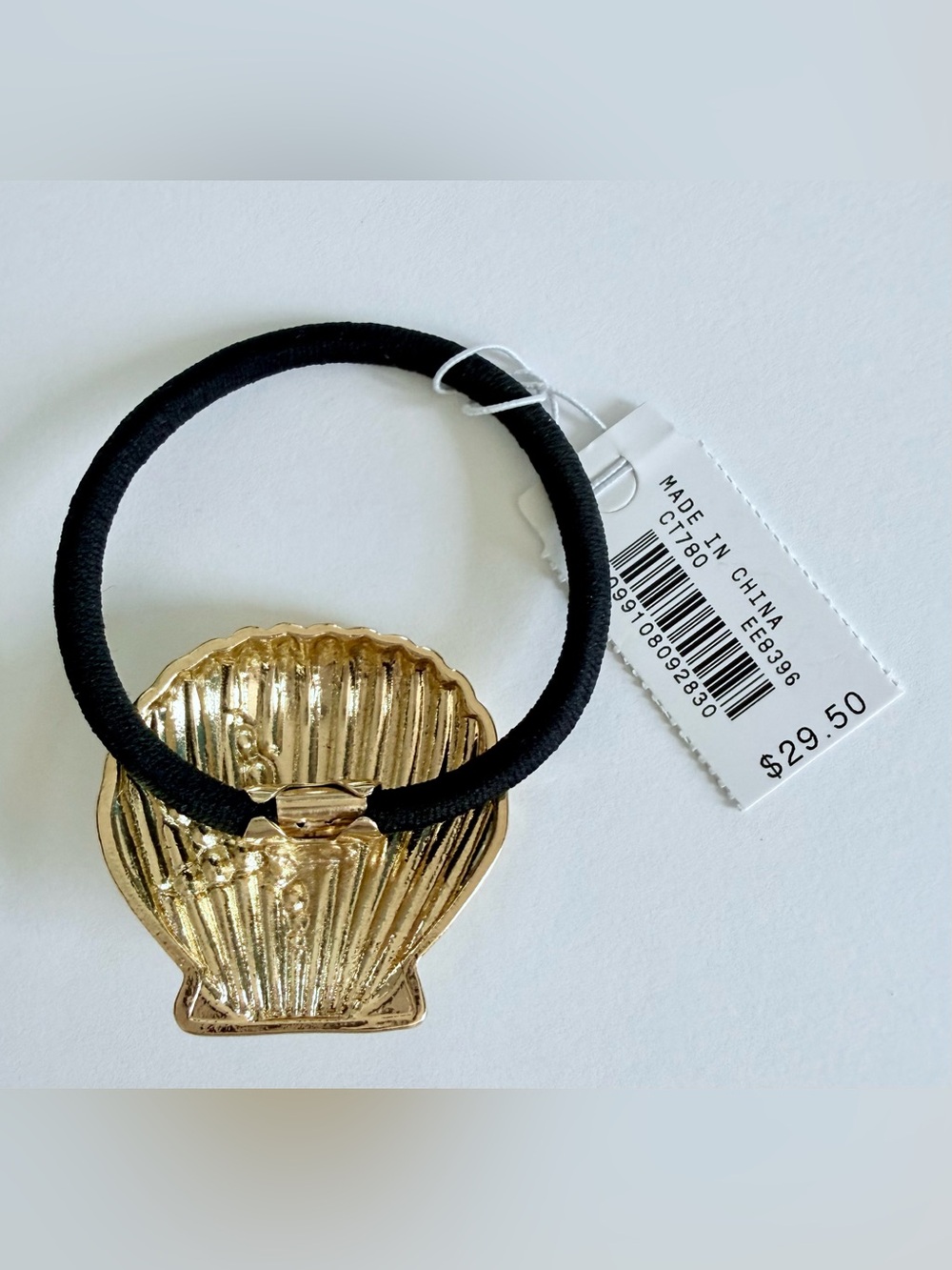 NWT J Crew Gold Shell Hair Tie - Picture 3 of 4